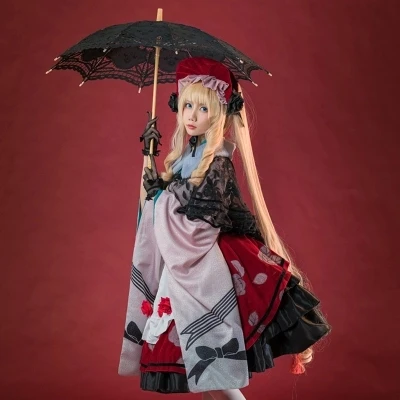 Аниме! Роскошное платье Rozen Maiden Shin ku Dazheng в романтическом стиле костюм для косплея