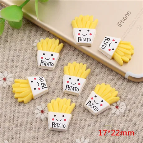 10Pcs French fries 10 шт картофель фри дополнение для слизи амулеты модель полимер наполнитель слизи Lizun DIY Kit Декор клейкие аксессуары для детского подарка - Цвет: 10Pcs French fries