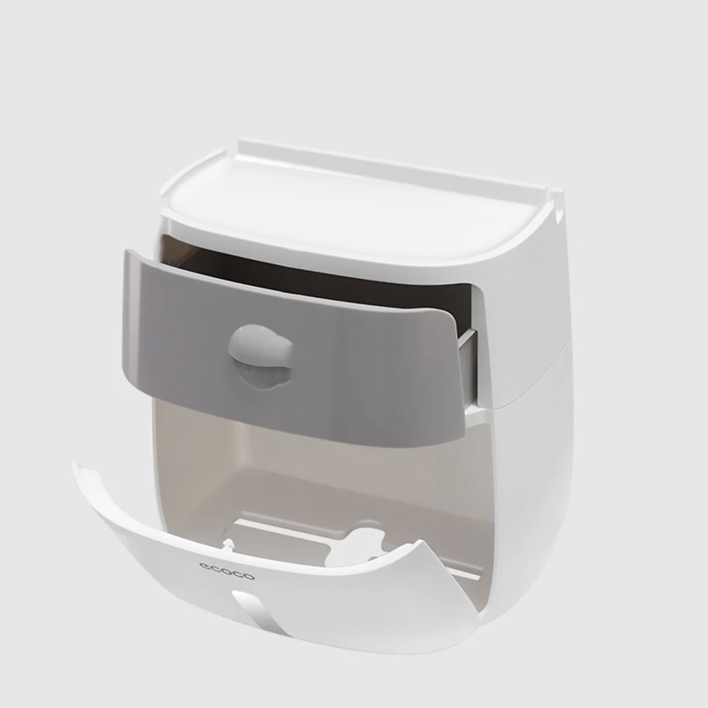 

Bathroom Toilet Tray Double-layer Shelf Tissue Box Plastic Toilet Paper Holder Storage Rack Household Tissue Dispenser