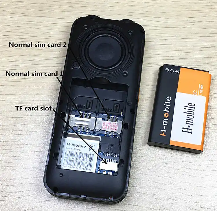 1 8 &quotэкран две Sim карты двойной режим ожидания большой 3D звук мобильный телефон H