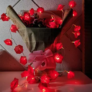 2017 Многоцветный Декор. свадьба Роуз Света Шнура СИД Батареи для Партии Событие Рождество День Рождения Украшения Светильников Casamento