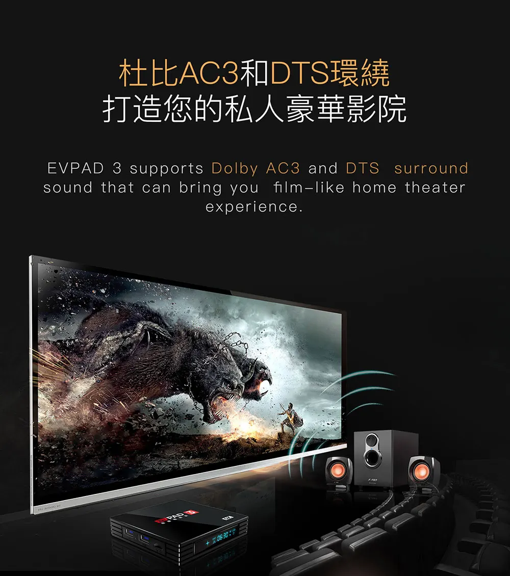 [Подлинный] Evpad3 Evpad 3 2G+ 16G Android tv Box с Индонезией, Hk, TW, Корея, Япония, индийский, SG, малайский, китайский, взрослый 600+ каналы