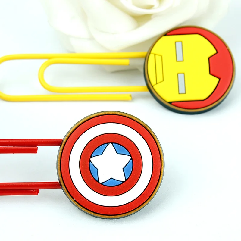 1pcs Cute Cartoon Characters Paper Clip Large Bookmark Binder Clips Promotional Gift Stationery | Игрушки и хобби