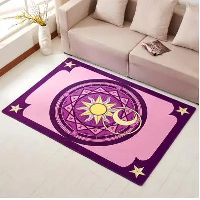 Аниме Cardcaptor Sakura Kinomoto Sakura, Круглый Стиль, украшение, пушистые коврики, противоскользящие, мохнатые, для дома, спальни, ковер, напольный коврик - Цвет: as picture