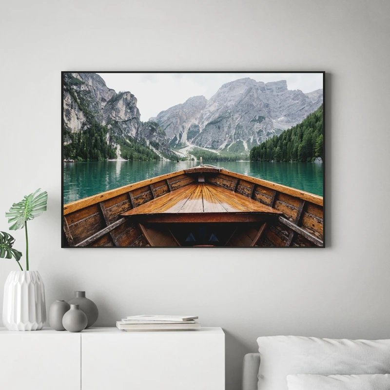 Boat Print Sea Beach Nature Landscape Poster Wall Art Canvas Painting Modern Photography Picture Home Decor | Дом и сад