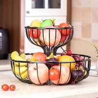 creative modern metal fruit bowl 2 tier fruit basket living room snacks candy cheese slice coffee table storage basket
