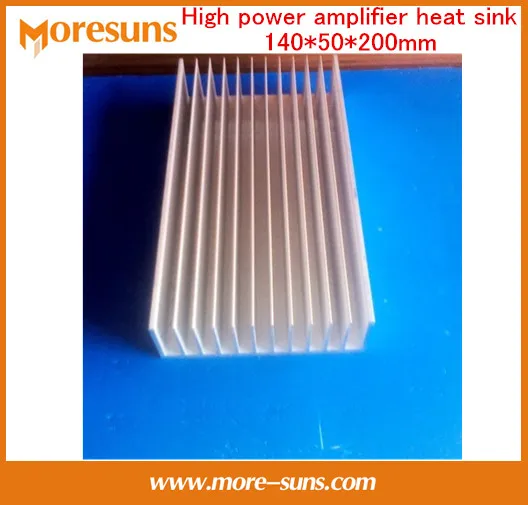 High power amplifier heat sink 140*50*200mm heatsink Cooling fin width 140mm,high 50mm,length 200mm Aluminum radiator