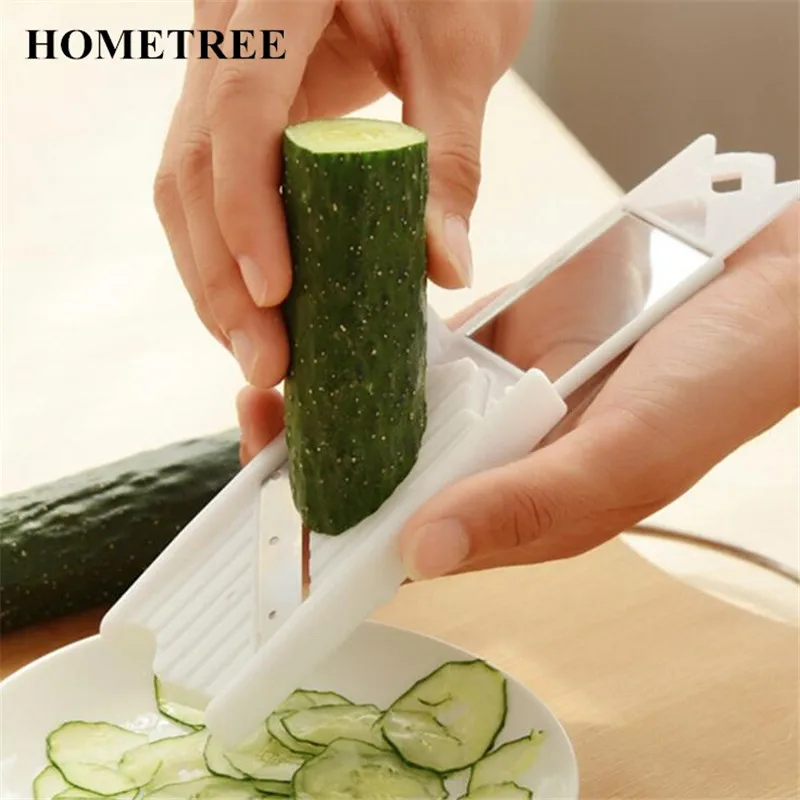 

HOMETREE 0.7mm Thinness Cucumber Slicer Stainless Steel Blade Vegetable Fruit Cutter Peeler Facial Beauty Cucumber Slicer H236