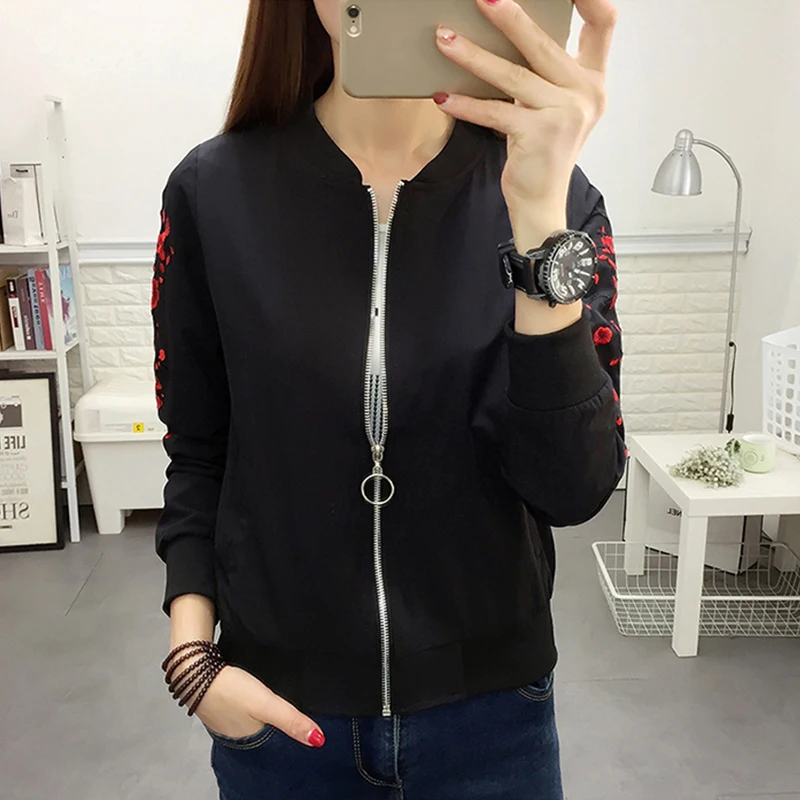 Куртка женская демисезонная бейсбольная короткая в стиле Харадзюку | Женская