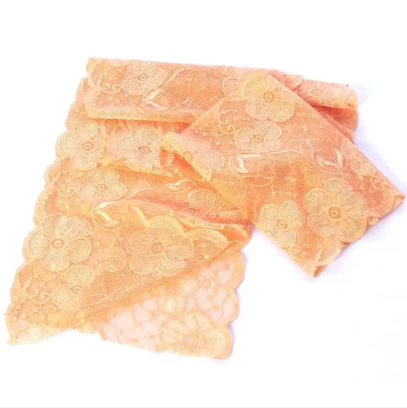 Роскошная эластичная кружевная стрейчевая 25 см ткань с широкой отделкой