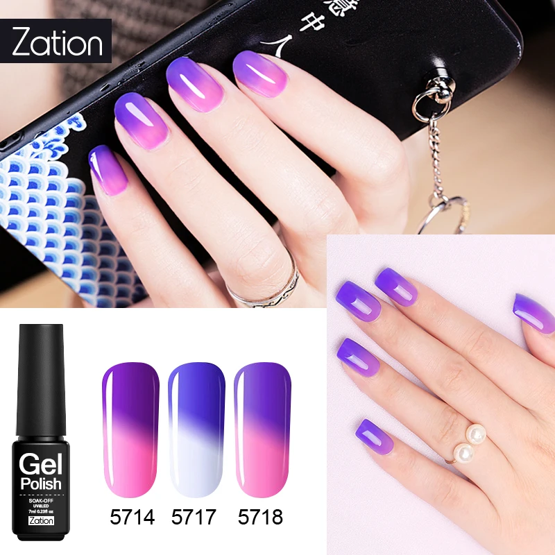 Замочить от УФ гель для ногтей хамелеон лак Длительное изменение температуры