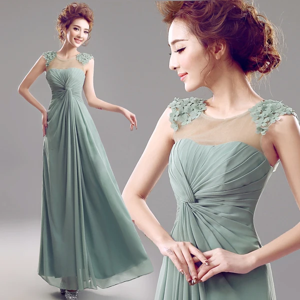 

s 2016 new arrival stock maternity plus size bridal gown Green evening dress chiffon long sexy a line Green 2295