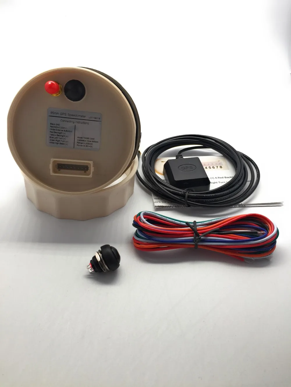 3 3/8&quot Universal GPS Speedometer 0 200KM/H 200KMH Adjustable Odometer With Red and Yellow Backlight For Car|Спидометры| |