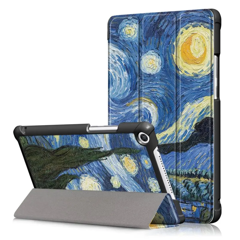 D Премиум окрашенный складной кожаный чехол-подставка для huawei MediaPad M5 Lite 8 8,0 JDN2-W09 JDN2-AL00 JDN2-L09 чехол - Цвет: D