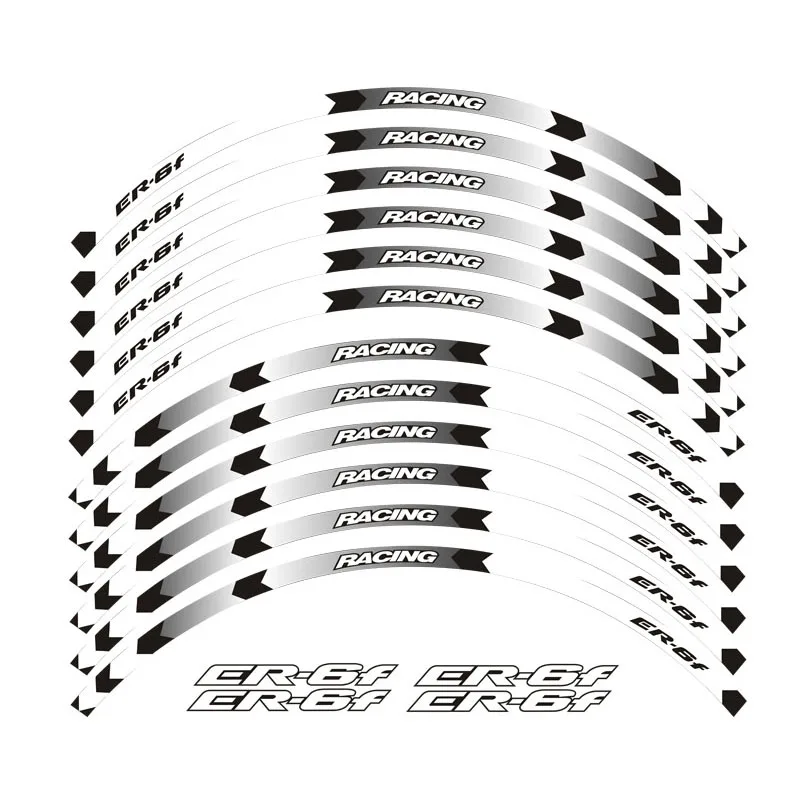 Motorcycle Rim stripes Decals 17inch Wheel Sticker Reflective Tape For KAWASAKI ER-6F sticker | Автомобили и мотоциклы