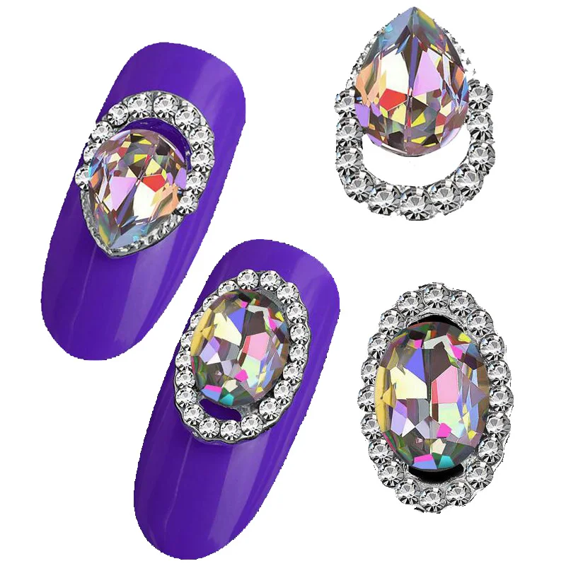 18 шт. AB блестящие прозрачные стразы для дизайна ногтей алмазные ювелирные