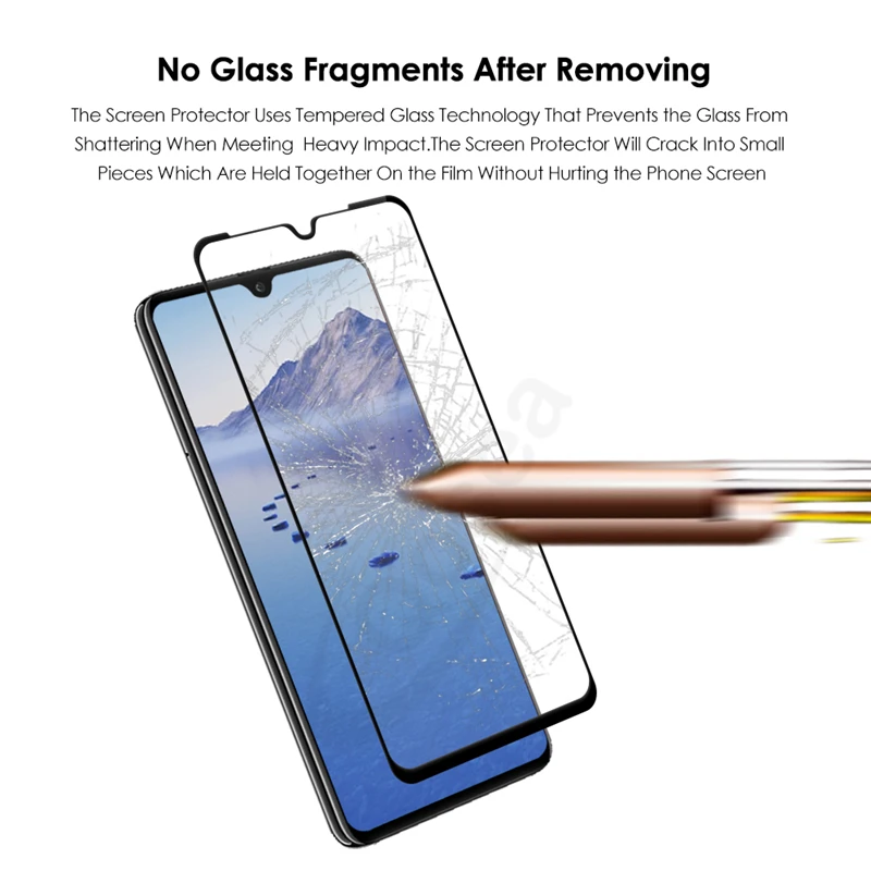 Телефон экран протектор для premium 9h закаленное стекло huawei P30 полный плёнки крышка