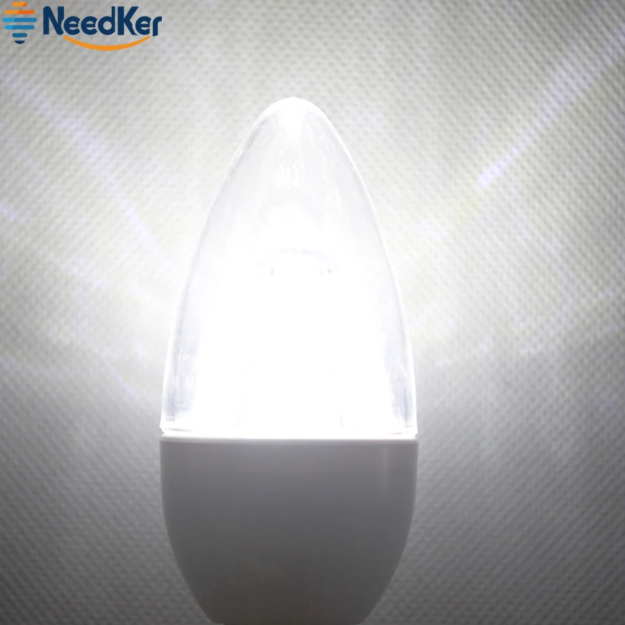 Светодиодная свеча E14 SMD2835 5 Вт 7 лампа AC 220 В 240 Люстра Свет Теплый Холодный белый