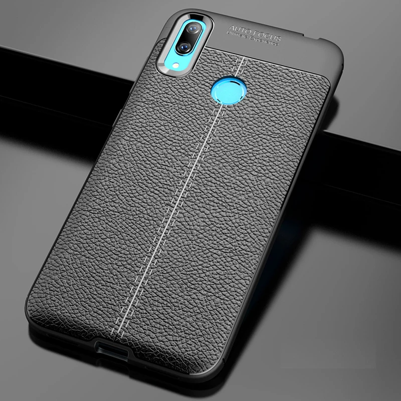 Мягкая задняя крышка YUETUO из ТПУ с кожаным рисунком для телефона etui coque cover case for huawei