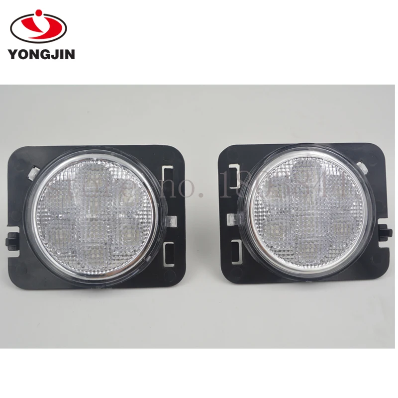 For Jeep JK Accessories Front Fender Smoked LED Turn Signal Side Marker Parking Light Wrangler Lamp | Автомобили и мотоциклы