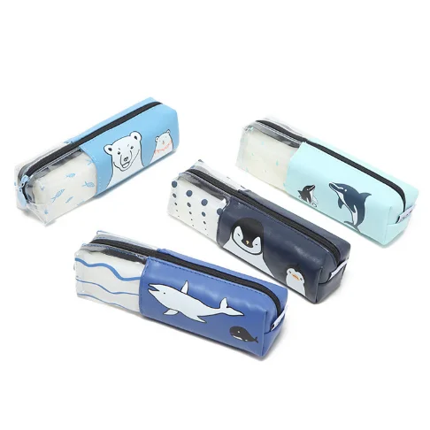 1 шт. милые морские животные прозрачный Карандаш сумка прекрасный Дельфин
