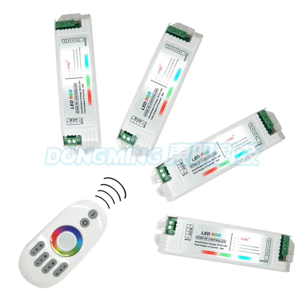 Горячая продажа 1 шт. пульт дистанционного управления + 4x rgb 2 4G 4 зоны Беспроводной