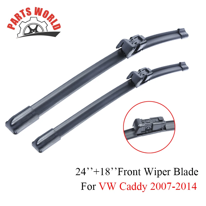 Комплект передних и задних стеклоочистителей из силиконовой резины для VW Caddy 2007