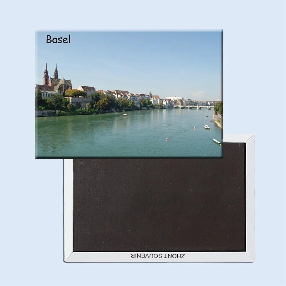 

Rhein_Basel Swiss Tourist Magnets;scenery tourist area Gift,Travel Fridge Magnets 21438