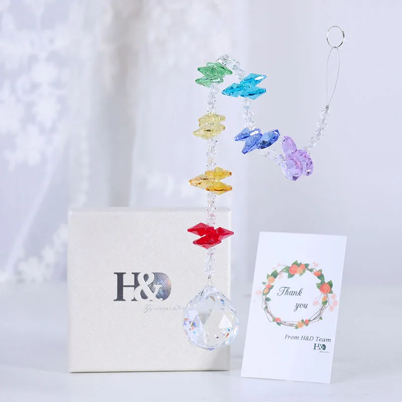 H &amp D Suncatcher Кристалл чакра фантазия бусины висит Радуга производитель 30 мм