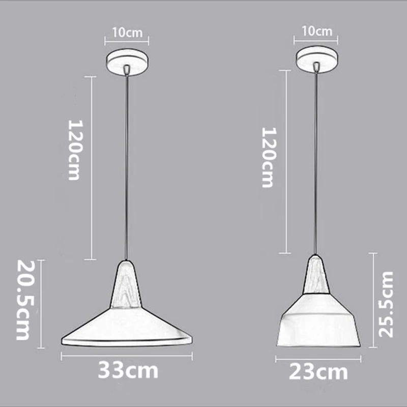 Creative Industrial Wind Iron Hanging Light Nordic Minimalist Macaron Multicolor Solid Wood E27 Pendant Lamp For Study Office | Лампы и