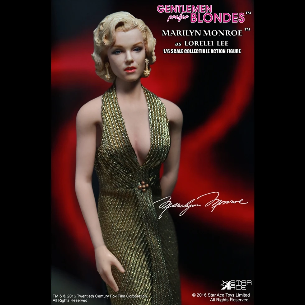 Star Ace Toys SA0016 джентльмен предпочитает блондинок Мэрилин Монро 1/6 фигура Глод платье Ver
