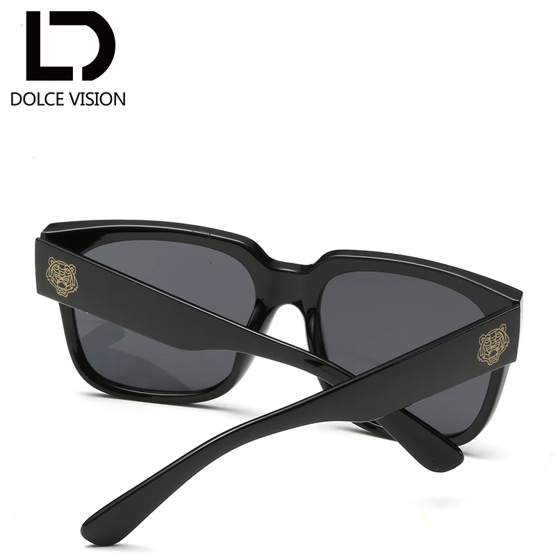 Мужские и женские оригинальные фирменные очки dolce&vision модные черного цвета|de