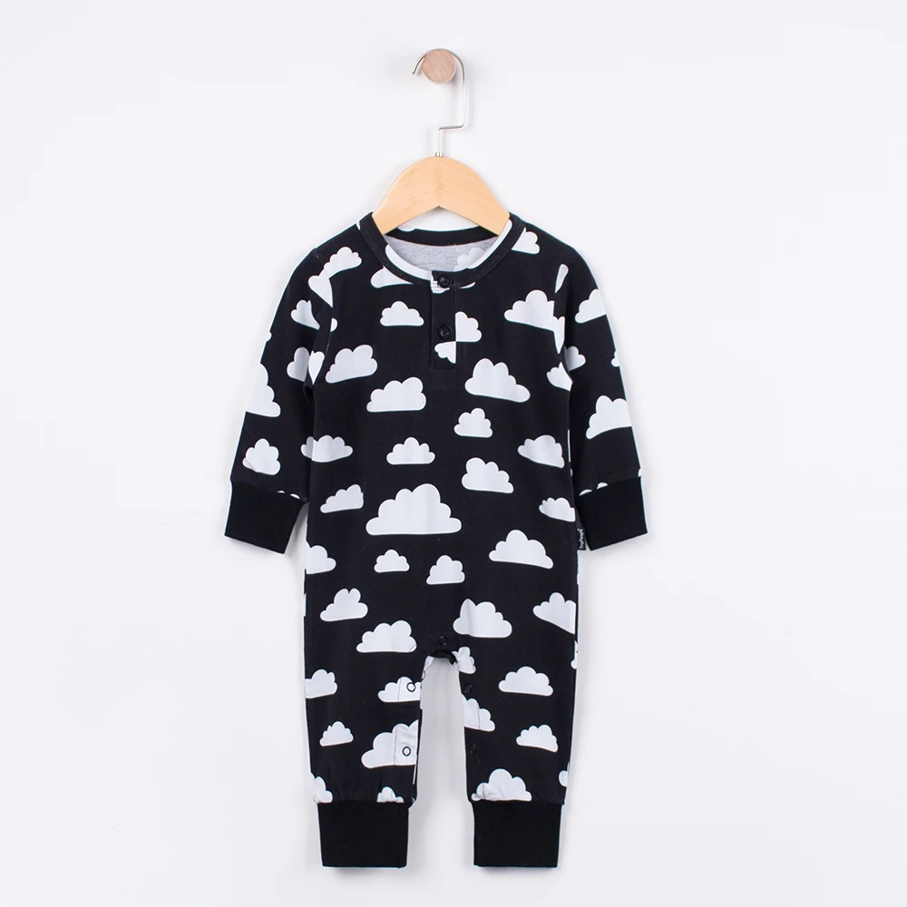 2019 детские комбинезоны с облачным принтом Осенняя хлопковая одежда для