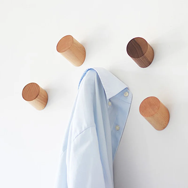 Настенная вешалка из чистого натурального дерева настенные крючки для халатов