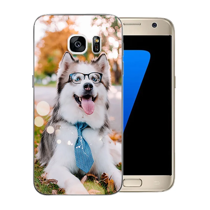 For Samsung Galaxy S7 G9300 G930 Silicon Marb Pattern Clear Soft Case for Black Matte Coque Funda |