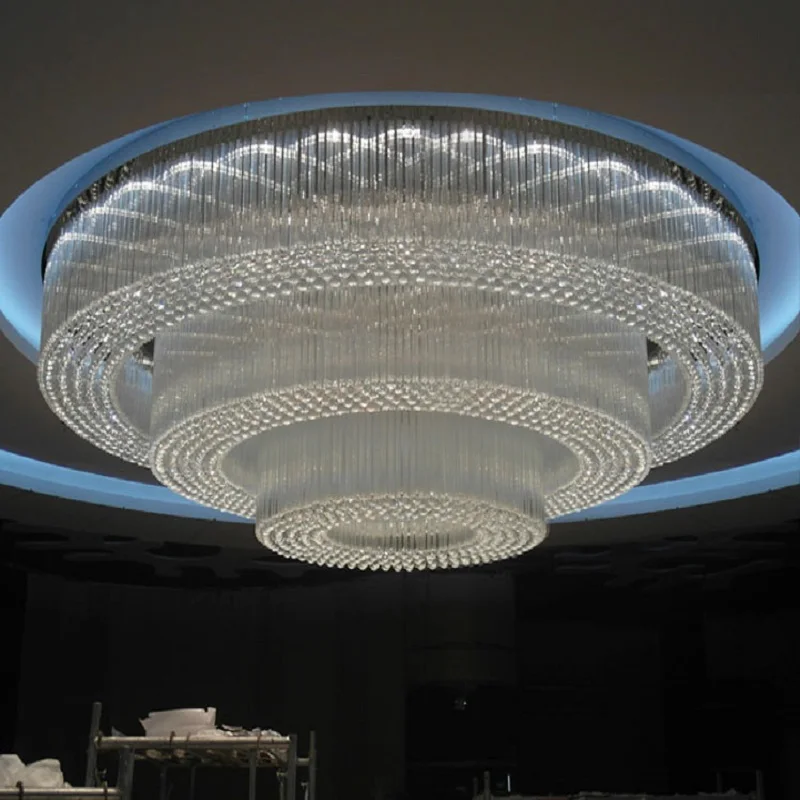 L Oval living room crystal lamp restaurant bedroom LED ceiling bar aisle rectangular porch engineering lamps | Освещение