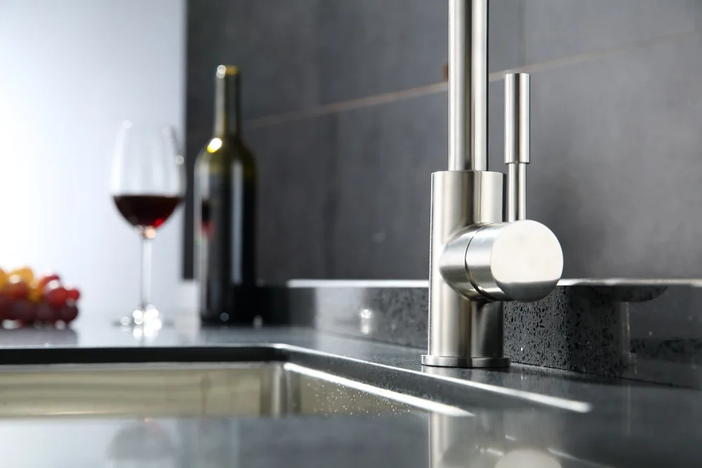 Бесплатная доставка SUS304 кухонный кран из нержавеющей стали с бортиком кухонная