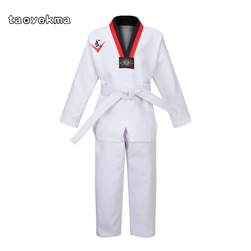 Высококачественная одежда WTF Mooto для тхэквондо Dobok детская униформа каратэ