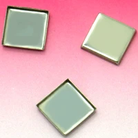 50pcs stainless steel jewelry square pendant blank base fit 9 8mm handmade diy accessories wholesale