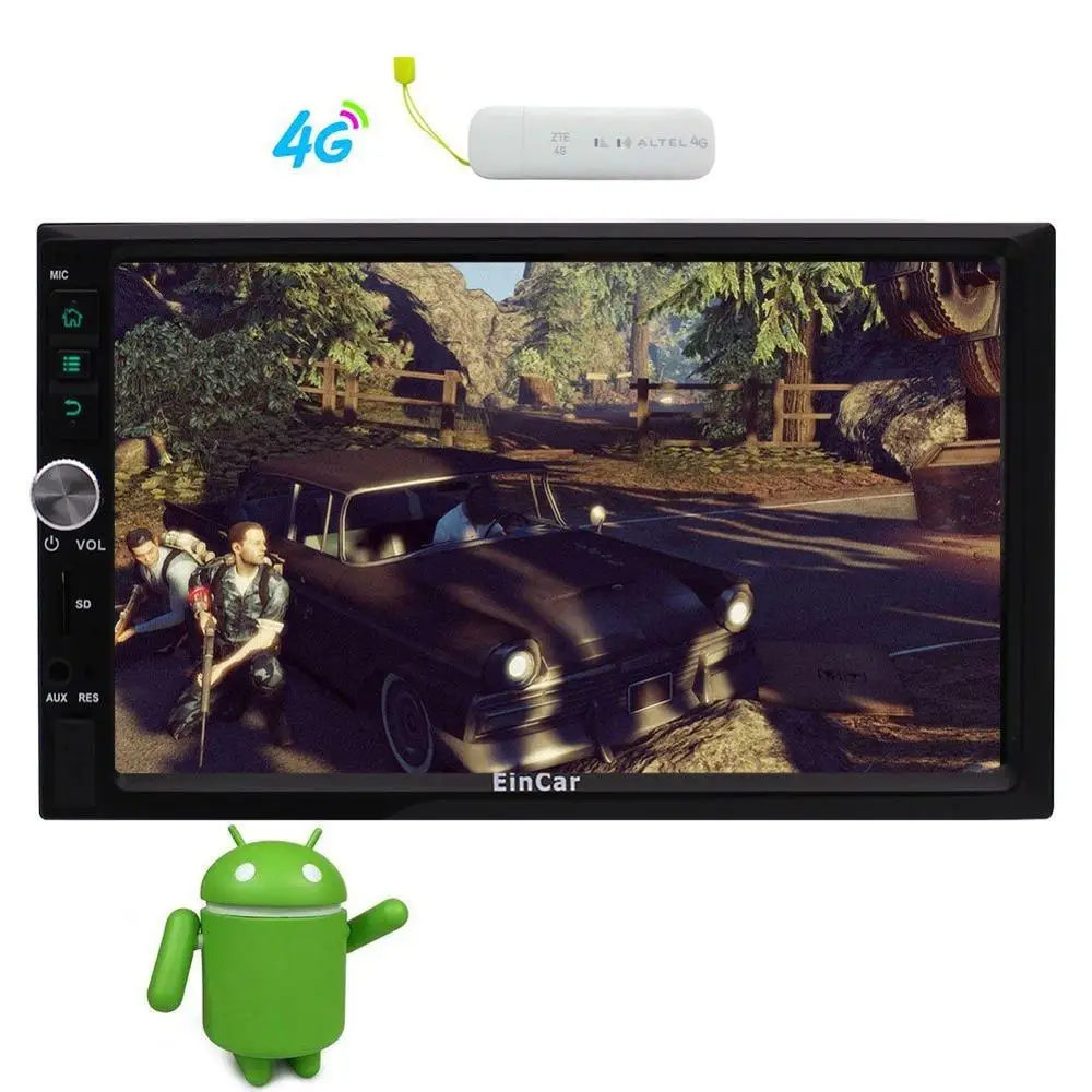 4G четырехъядерный 7 дюймов 2 Din Android 6 0 Автомобильный аудио без DVD стерео радио gps ТВ