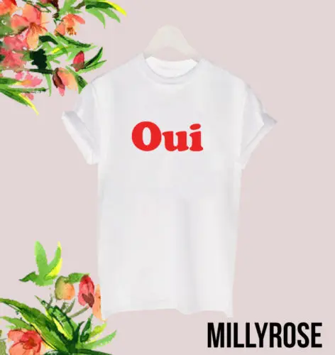 OUI красная французская Ретро лозунг хипстер женская унисекс популярная