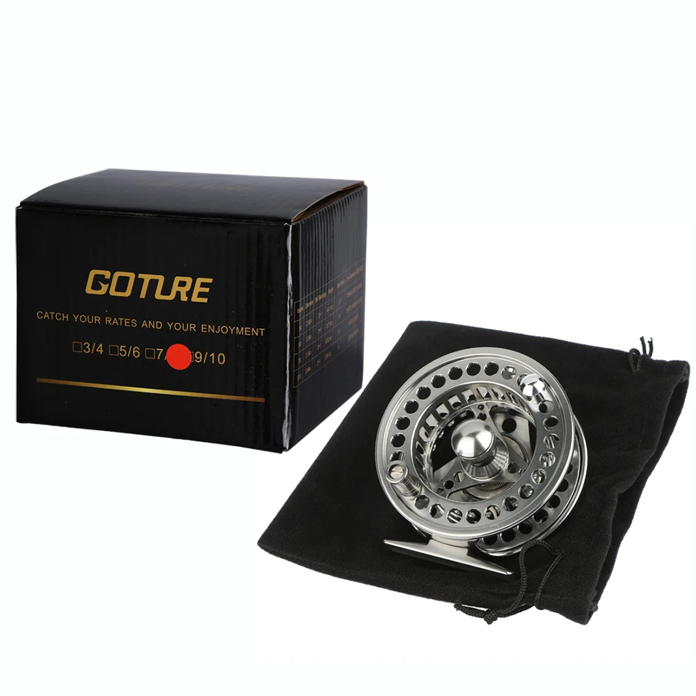Goture Высокое Качество Fly Fishing Reel 3/4 5/6 7/8 Сменных 2 + 1BB 1: 1 Алюминиевого Сплава