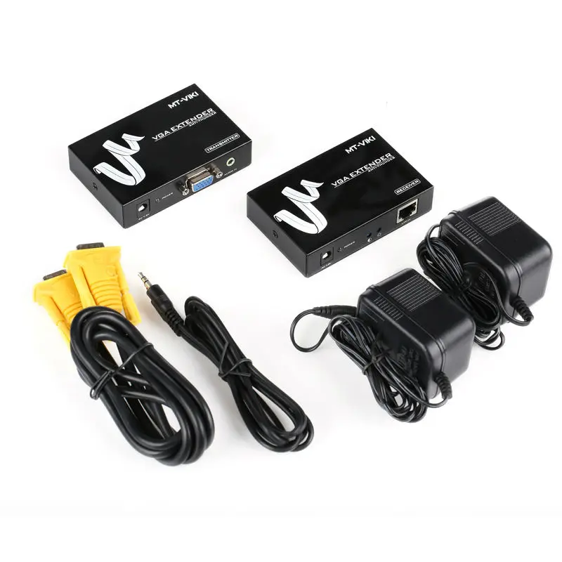 Eletryc 300 м HD VGA Видео Аудио Ретранслятор Extender над UTP RJ45 CAT 5e/6 Кабель LAN MT-Viki |