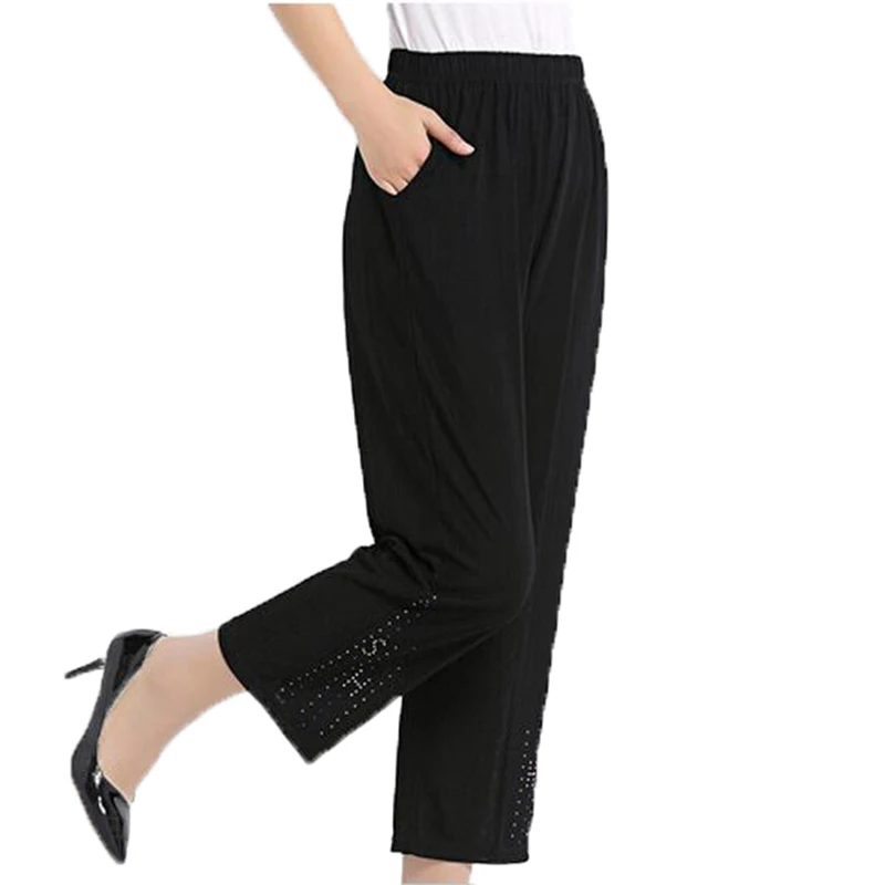 Новинка 2017 повседневные брюки для женщин среднего возраста летние штаны матерей