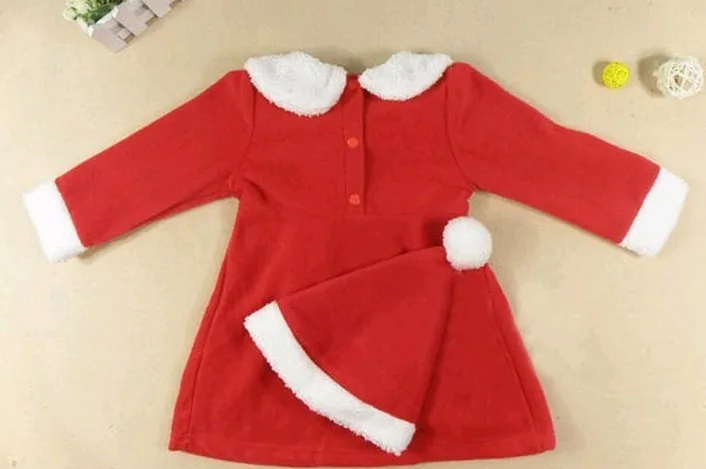 2013New arrival winter style christmas cap +dress two-piece dress 3pcs/lot red color hot sale !GQ-278 | Детская одежда и обувь