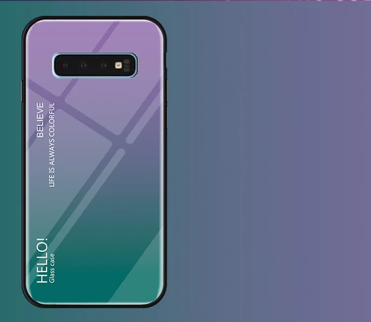 Чехол для samsung Galaxy S10 задняя крышка lite чехол Премиум закаленное Стекло яркий