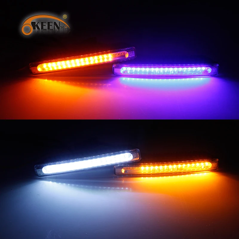 OKEEN 12V автомобильный светильник led дневные ходовые огни белый дневной синий