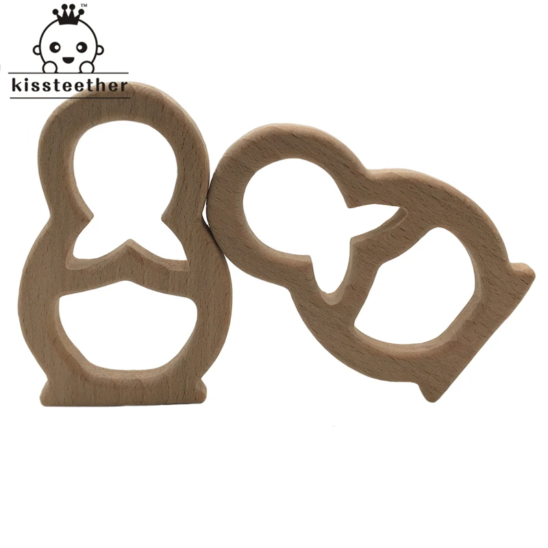 Деревянная матрешка из бука кукла бабушка для прорезывания зубов искусственное