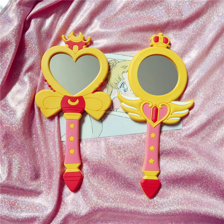 Cardcaptor Sakura симпатичное зеркало для макияжа косметическое высокое качество макияж рук держать зеркала для любителей путешествий девушки леди подарок