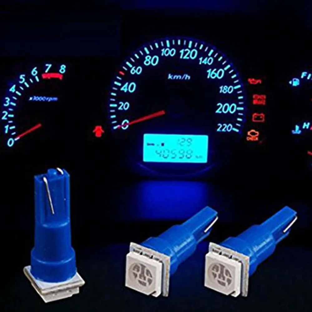 YSY 300 шт. Высокое качество 10 Синий T5 5050 1SMD клиновидная Панель Светодиодный